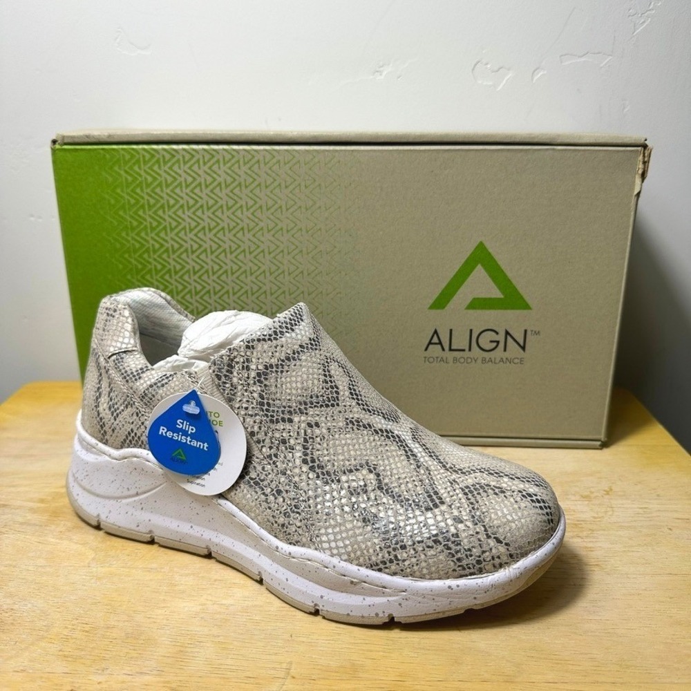 ALIGN Luna Desert Snake Slip-On Shoes Womens 7.5 Wide Total Body Balance Comfort